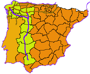 Mapa de España sensible. Pulsa para ir a una provincia determinada