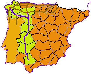 Mapa de Espaa sensible. Pulsa para ir a una provincia determinada